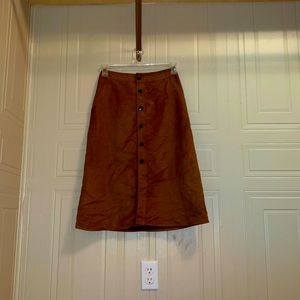 Size 2 women’s brown polyester skirt